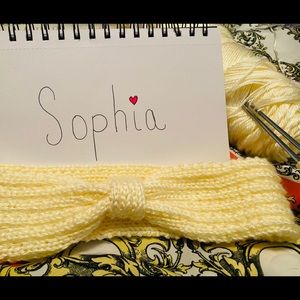 “Sophia” hand-knit ear warmer
